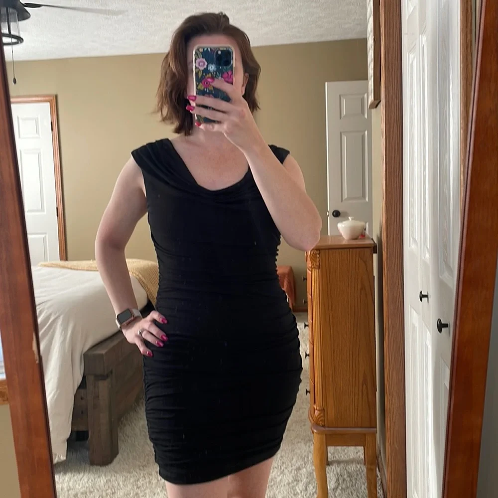 Formal black dress with bling on the back - Picture 2 of 3